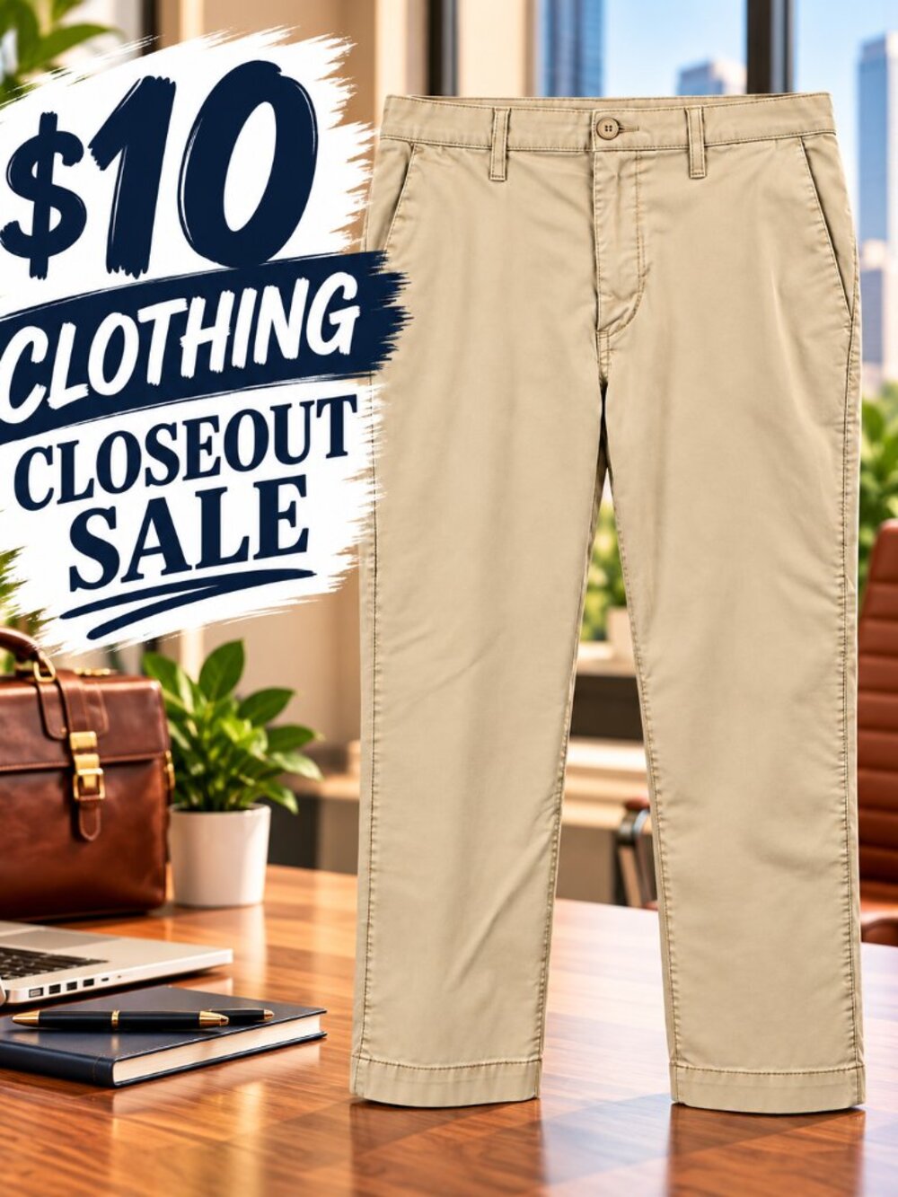 Roundtree & Yorke Men's Khaki Pants